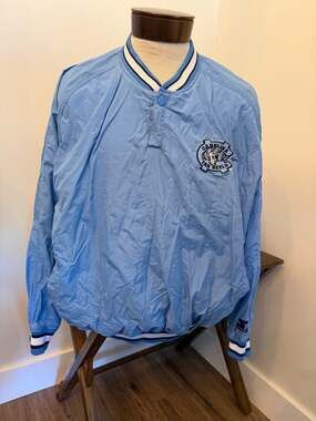 Vintage 90s Starter Carolina Tarheels Pullover Windbreaker Size XL